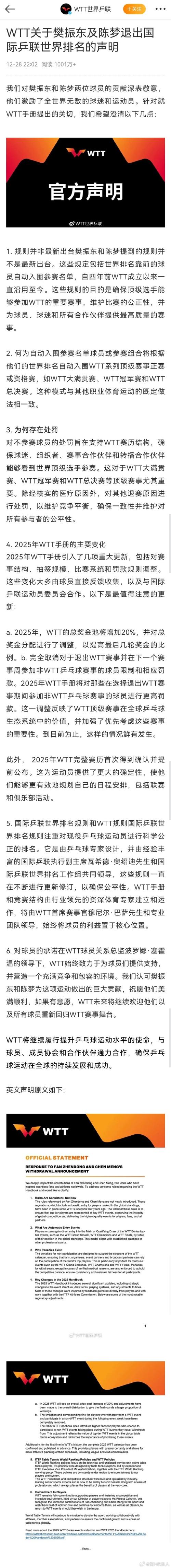 乒联回应选举乌龙,乒联wtt